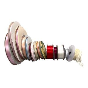 Assorted Craft Ribbon & Lace Spools Variety Pack Lot Of 15 GIft Wrap Presents